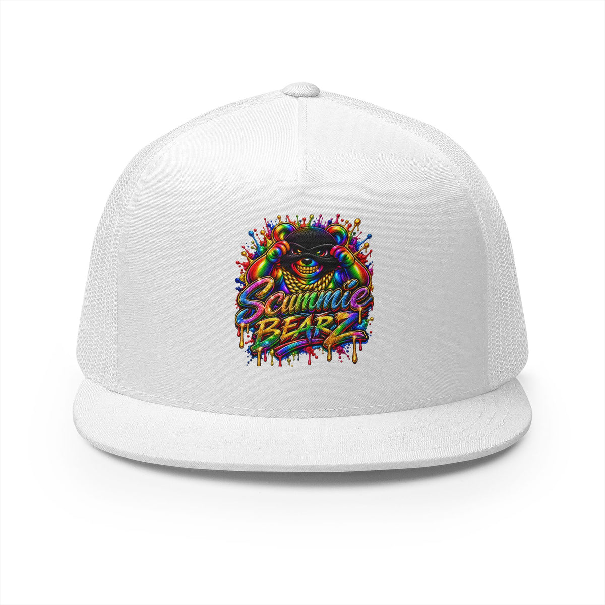 5 Panel Trucker Cap-RAINBOW MASK LOGO-SCUMMIEBEARZ™
