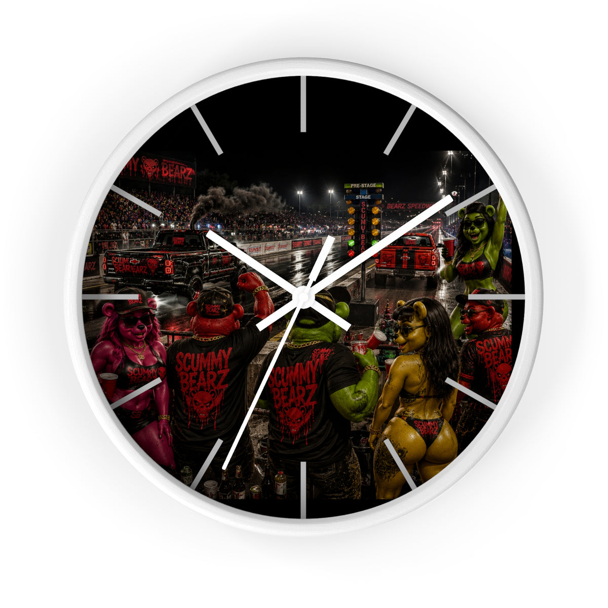 Wall Clock-Dirty white boy-SCUMMIEBEARZ™️