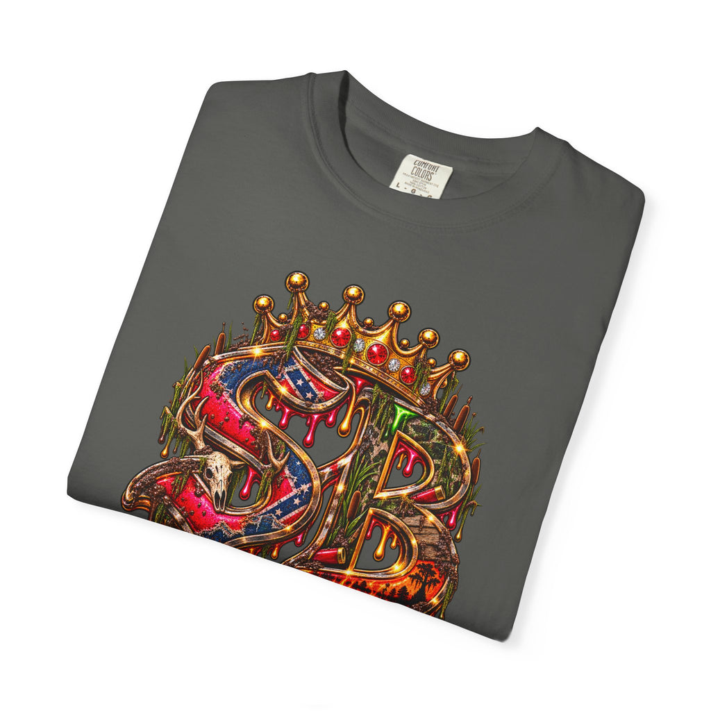Unisex Garment-Dyed T-shirt-HILLYBILLY CROWN SB LOGO HILLBILLY -SCUMMIEBEARZ™