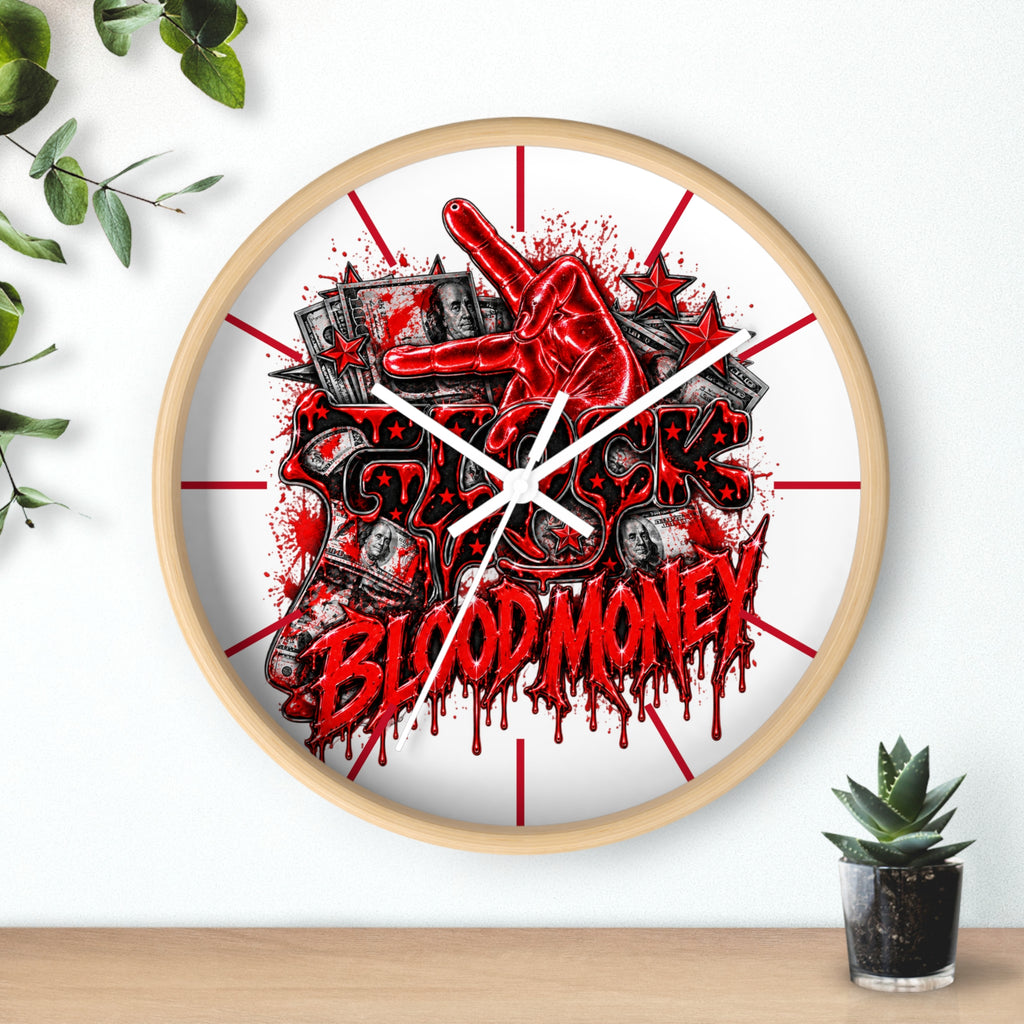 Wall Clock-Blood Money Glock-SCUMMIEBEARZ™️