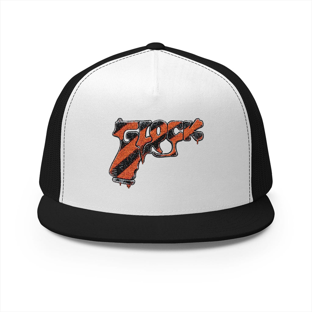5 Panel Trucker Cap-ORANGE GLOCK LOGO-SCUMMIEBEARZ™️