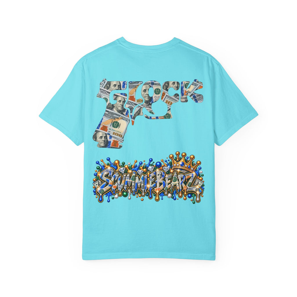 Unisex Garment-Dyed T-SHIRT-MONEY GLOCK/CROWN MASK LOGO-SCUMMIEBEARZ™