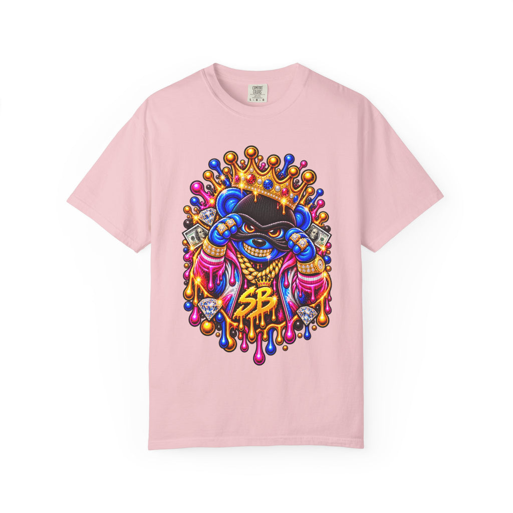 Unisex Garment-Dyed T-shirt-MULTI COLOR CROWN MASK LOGO GLOCK -SCUMMIEBEARZ™