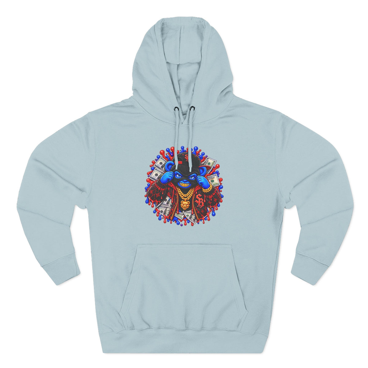 Three-Panel Fleece Hoodie-GET SERVED-SCUMMIEBEARZ™️