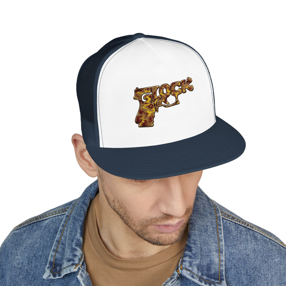 5 Panel Trucker Cap-RED AND YELLOW GLOCK-SCUMMIEBEARZ™️