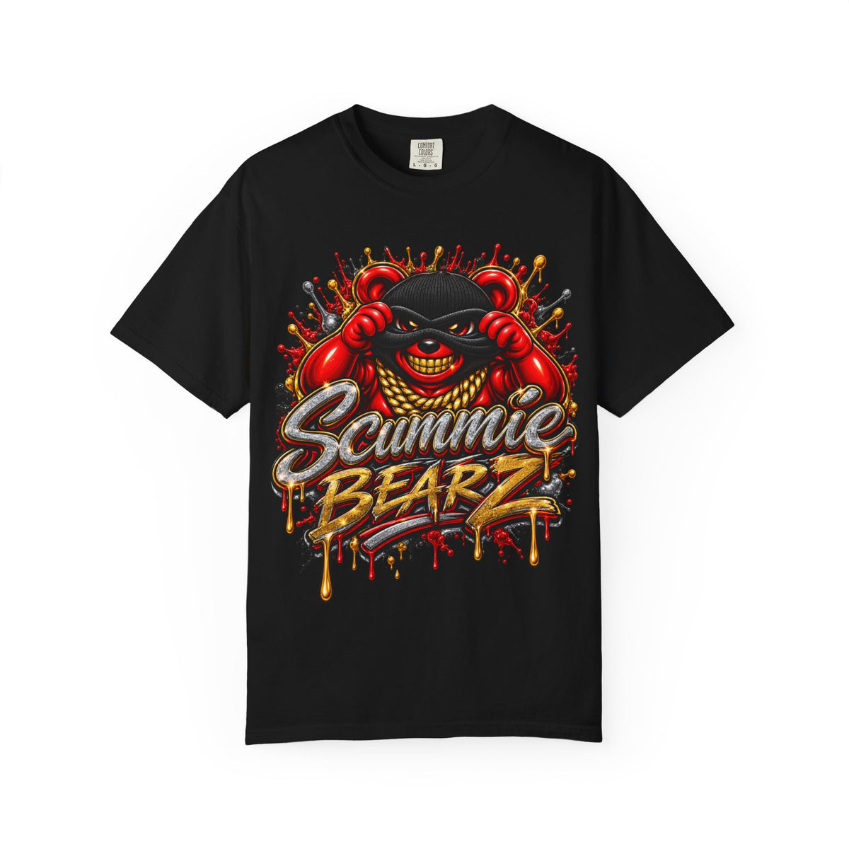 Unisex Garment-Dyed T-shirt-HELL LOST ANOTHER ONE/MASK LOGO-SCUMMIEBEARZ™