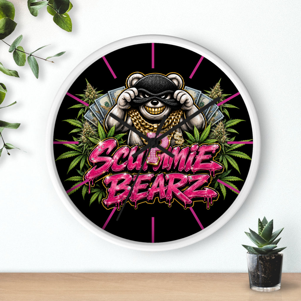 Wall Clock-Weed Logo-SCUMMIEBEARZ™️