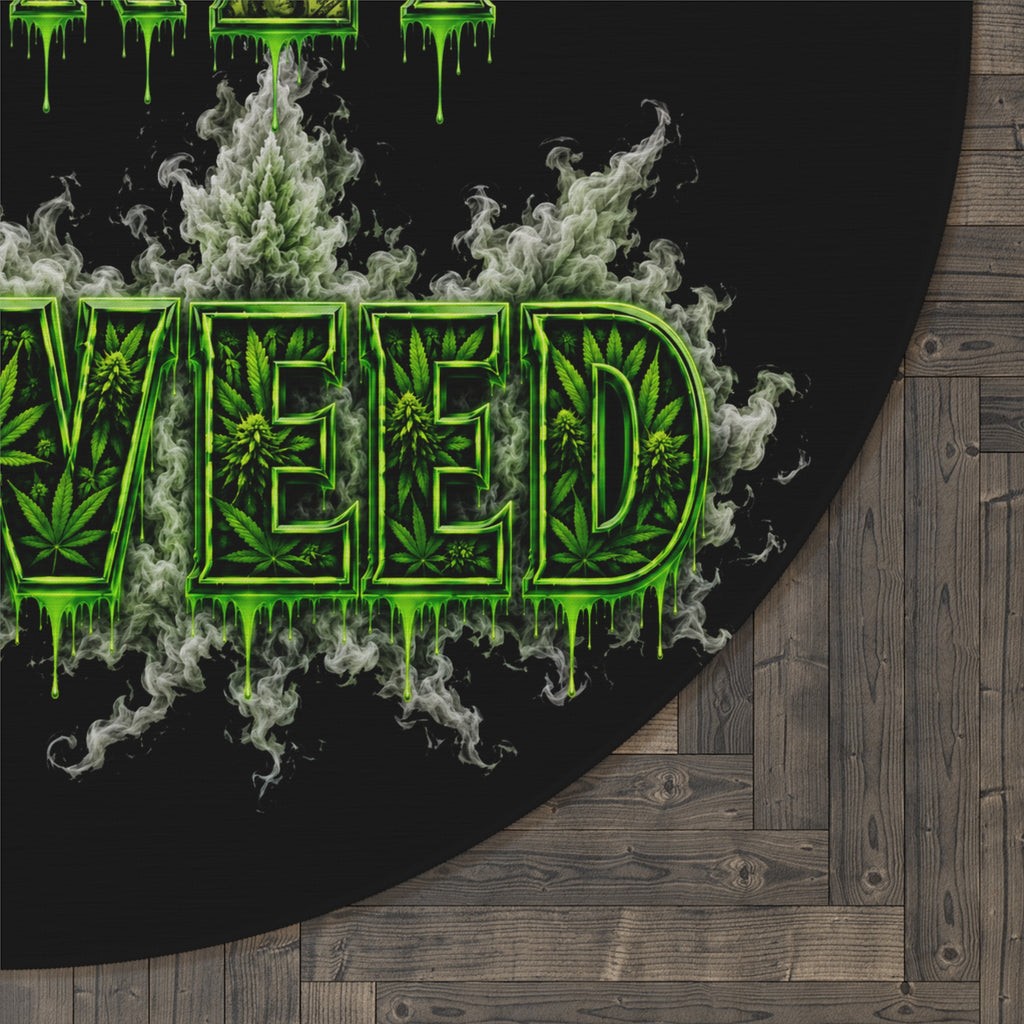 SCUMMIEBEARZ P.M.W.(P***y Money Weed) Round Rug