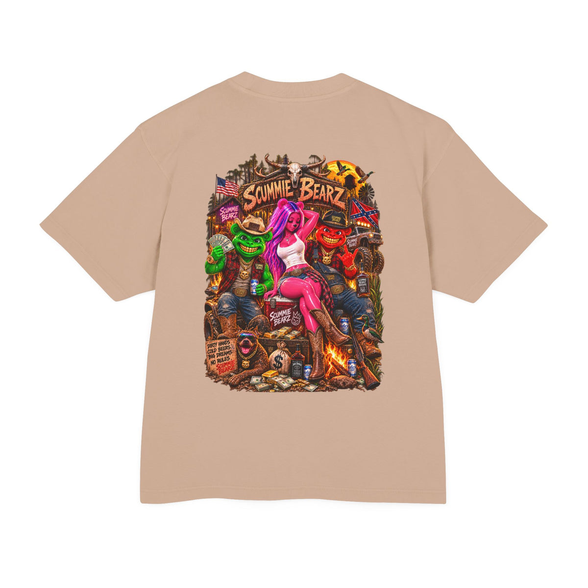 Unisex Urban Heavy Tee-HILLBILLY Kicking it country style-SCUMMIEBEARZ™️