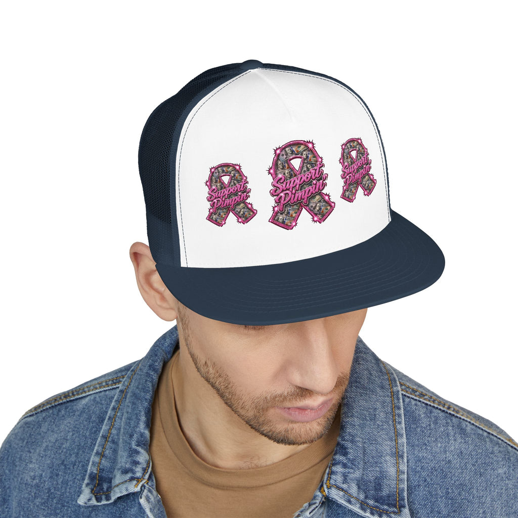 5 Panel Trucker Cap-SUPPORT PIMPIN-SCUMMIEBEARZ™