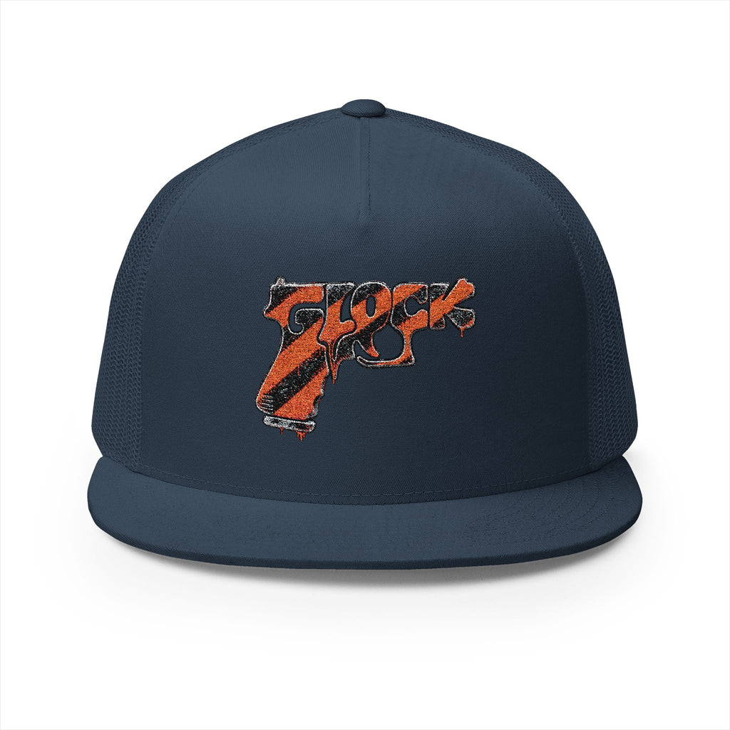 5 Panel Trucker Cap-ORANGE GLOCK LOGO-SCUMMIEBEARZ™️