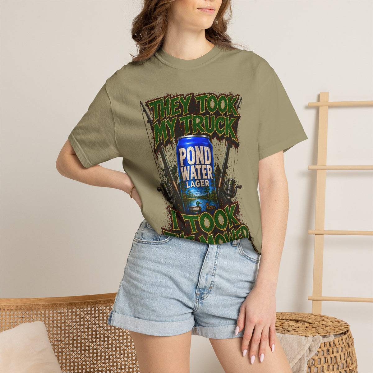 Unisex Garment-Dyed T-shirt- pond water mydaileys ininpound-SCUMMIEBEARZ™