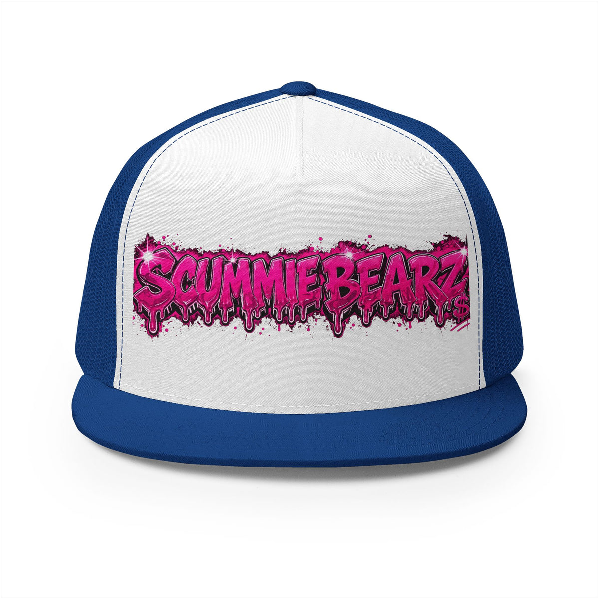 5 Panel Trucker Cap-PINK SCUMMIEBEARZ LOGO-SCUMMIEBEARZ™