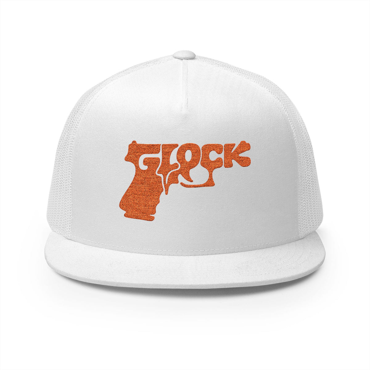5 Panel Trucker Cap-ORANGE GLOCK LOGO-SCUMMIEBEARZ™️