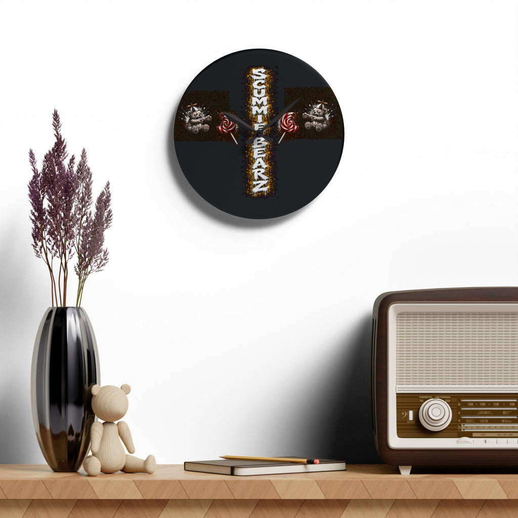 Acrylic Wall Clock-Baby Scummie Bearz