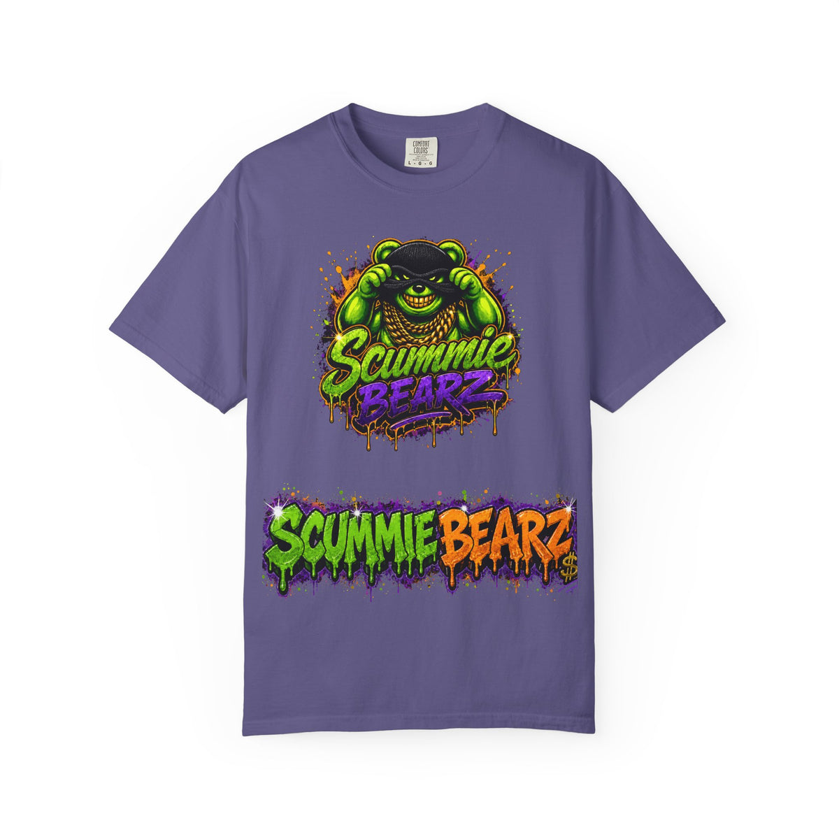 Unisex Garment-Dyed T-shirt-MASK LOGO & LIKE STEALING CANDY FROM A BABY-SCUMMIEBEARZ™