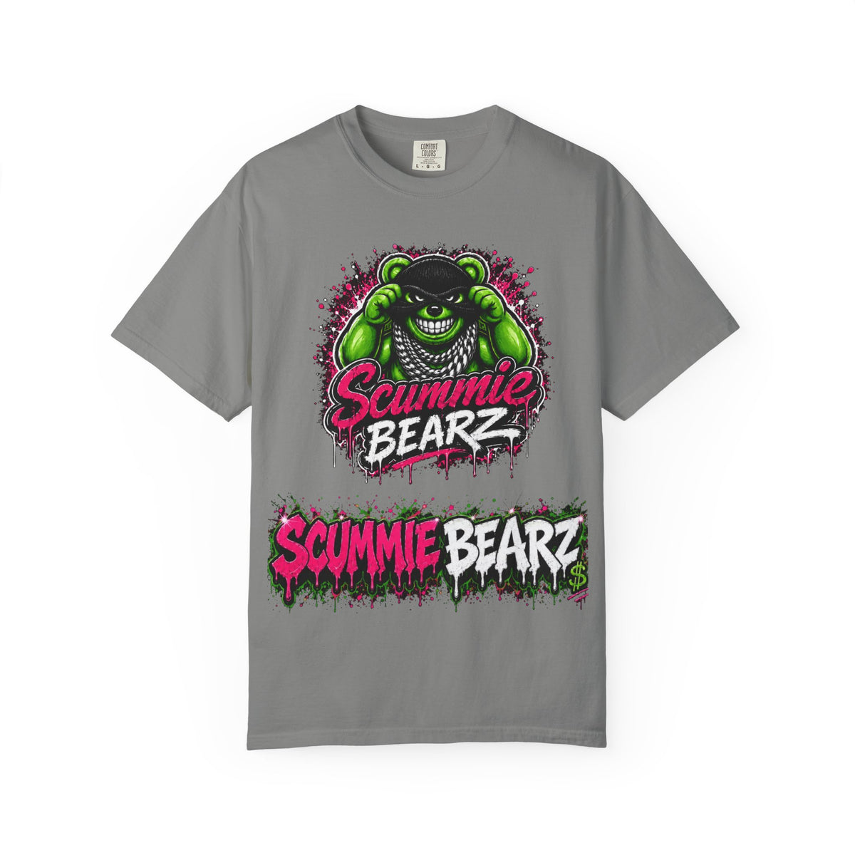 Unisex Garment-Dyed T-shirt-MASK LOGO&RATCHET-SCUMMIEBEARZ™
