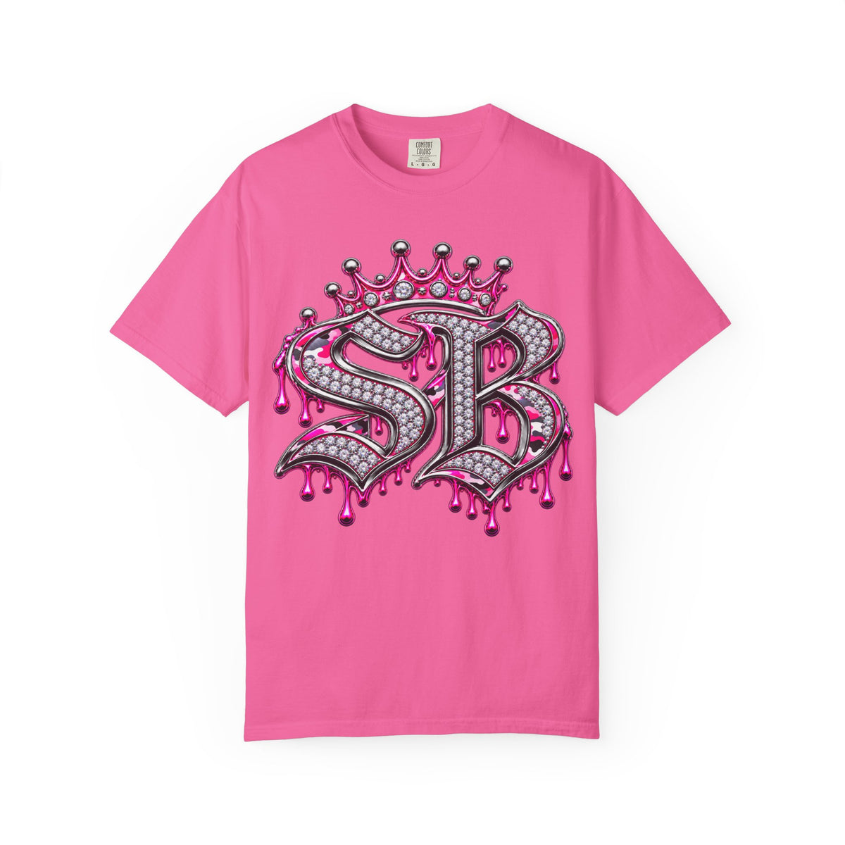 Unisex Garment-Dyed T-shirt-MONA LISA/CROWN MASK SB LOGO-SCUMMIEBEARZ™