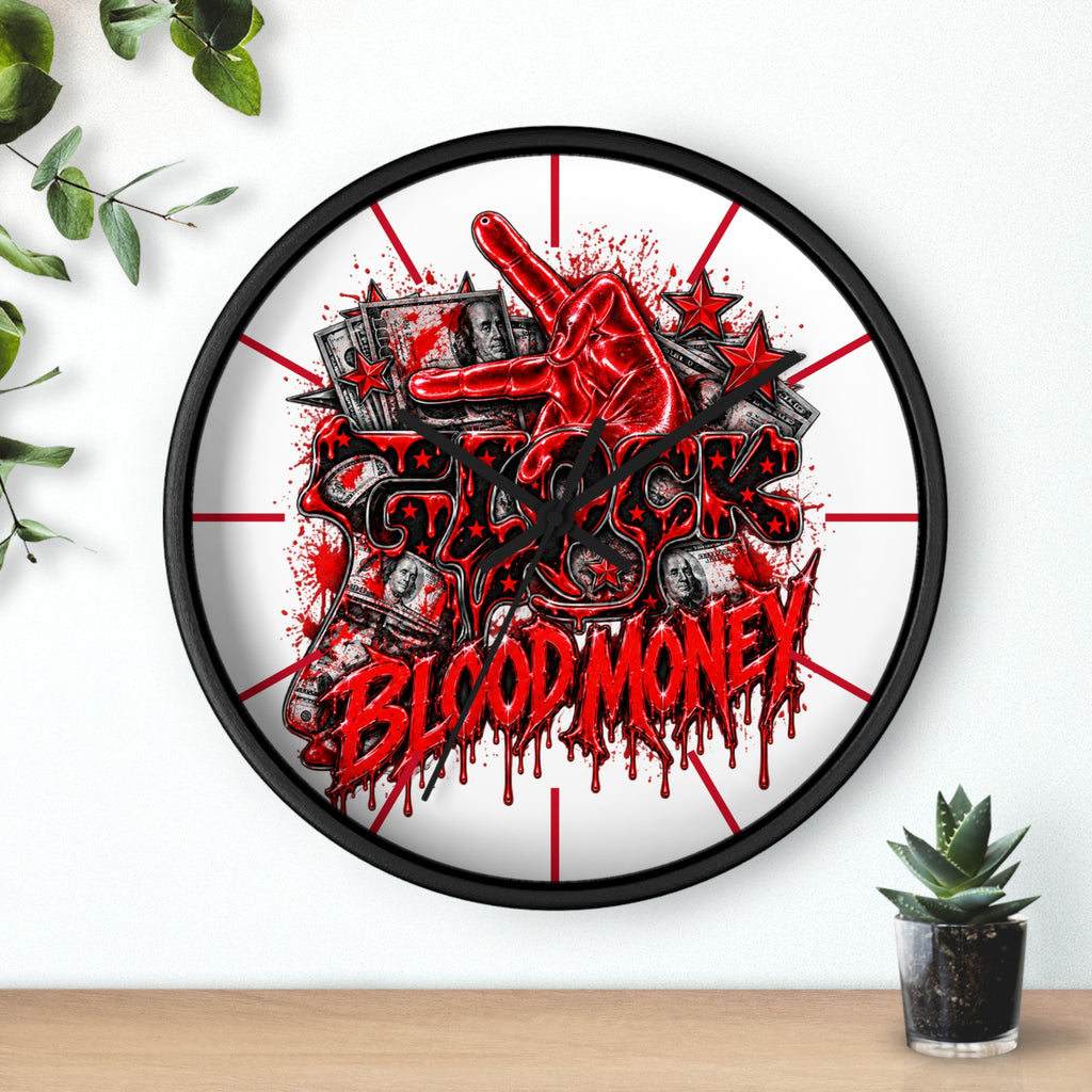 Wall Clock-Blood Money Glock-SCUMMIEBEARZ™️