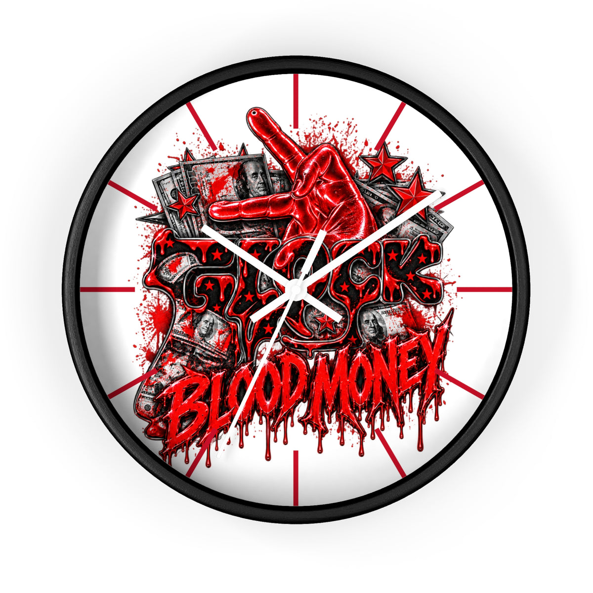 Wall Clock-Blood Money Glock-SCUMMIEBEARZ™️