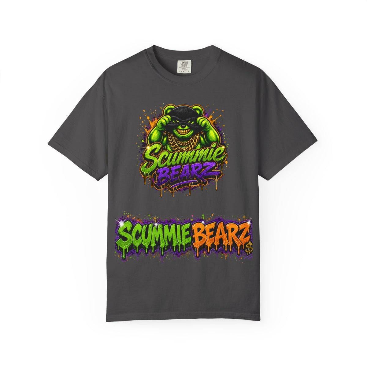 Unisex Garment-Dyed T-shirt-MASK LOGO & LIKE STEALING CANDY FROM A BABY-SCUMMIEBEARZ™