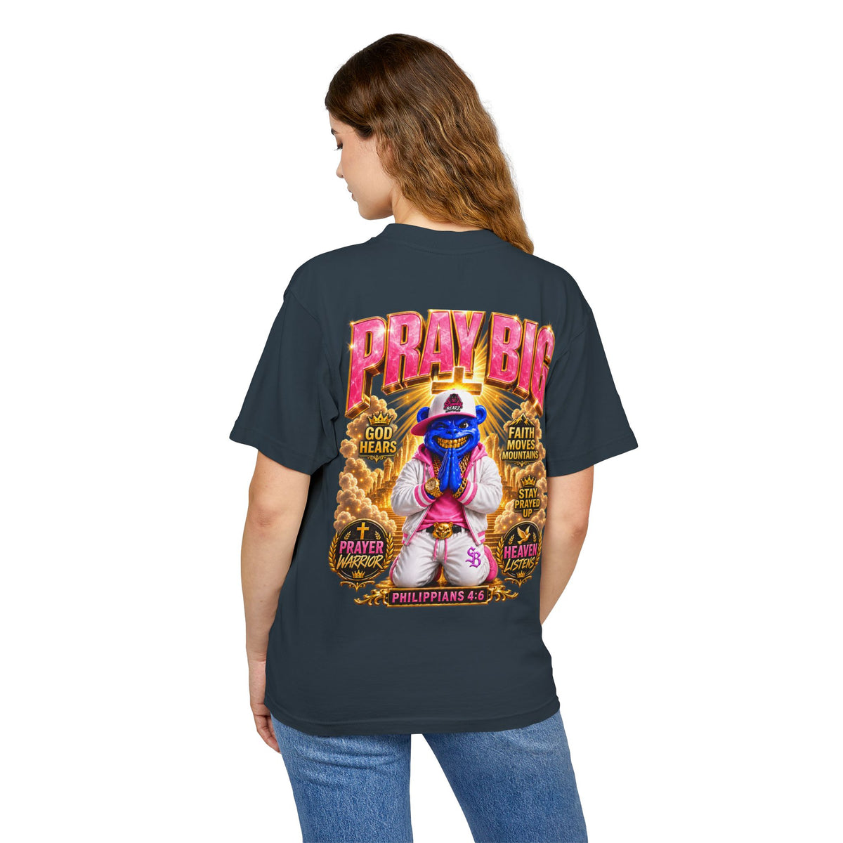 Unisex Urban Heavy Tee PRAY BIG™ | CHRISTIAN STREETWEAR TEE-SCUMMIEBEARZ™️
