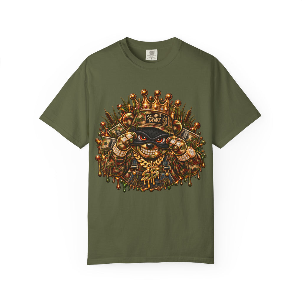 Unisex Garment-Dyed T-shirt-HILLBILLY CAMO GLOCK -SCUMMIEBEARZ™