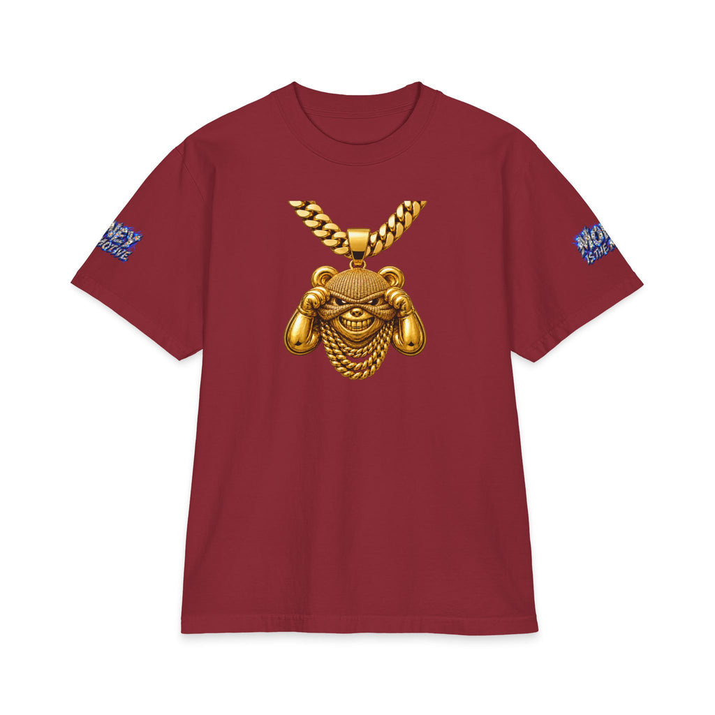 Money Is The Motive Gold Pendant | SCUMMIEBEARZ™ Shaka Wear Heavyweight Tee