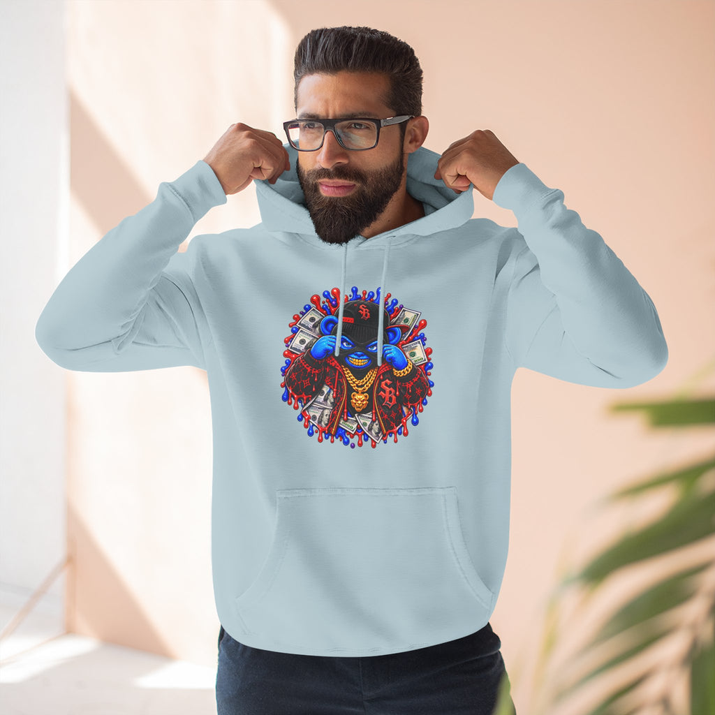 Three-Panel Fleece Hoodie-GET SERVED-SCUMMIEBEARZ™️