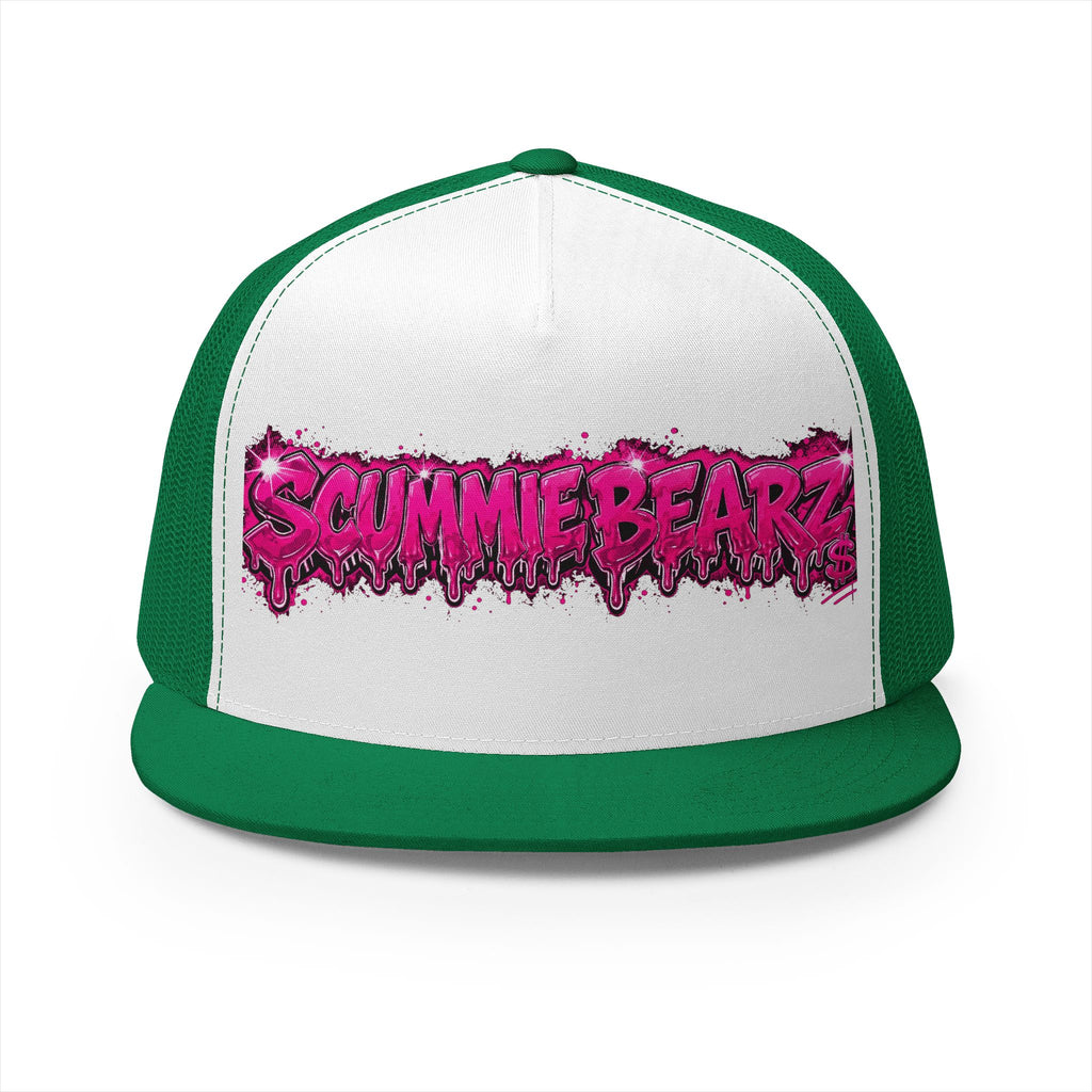 5 Panel Trucker Cap-PINK SCUMMIEBEARZ LOGO-SCUMMIEBEARZ™