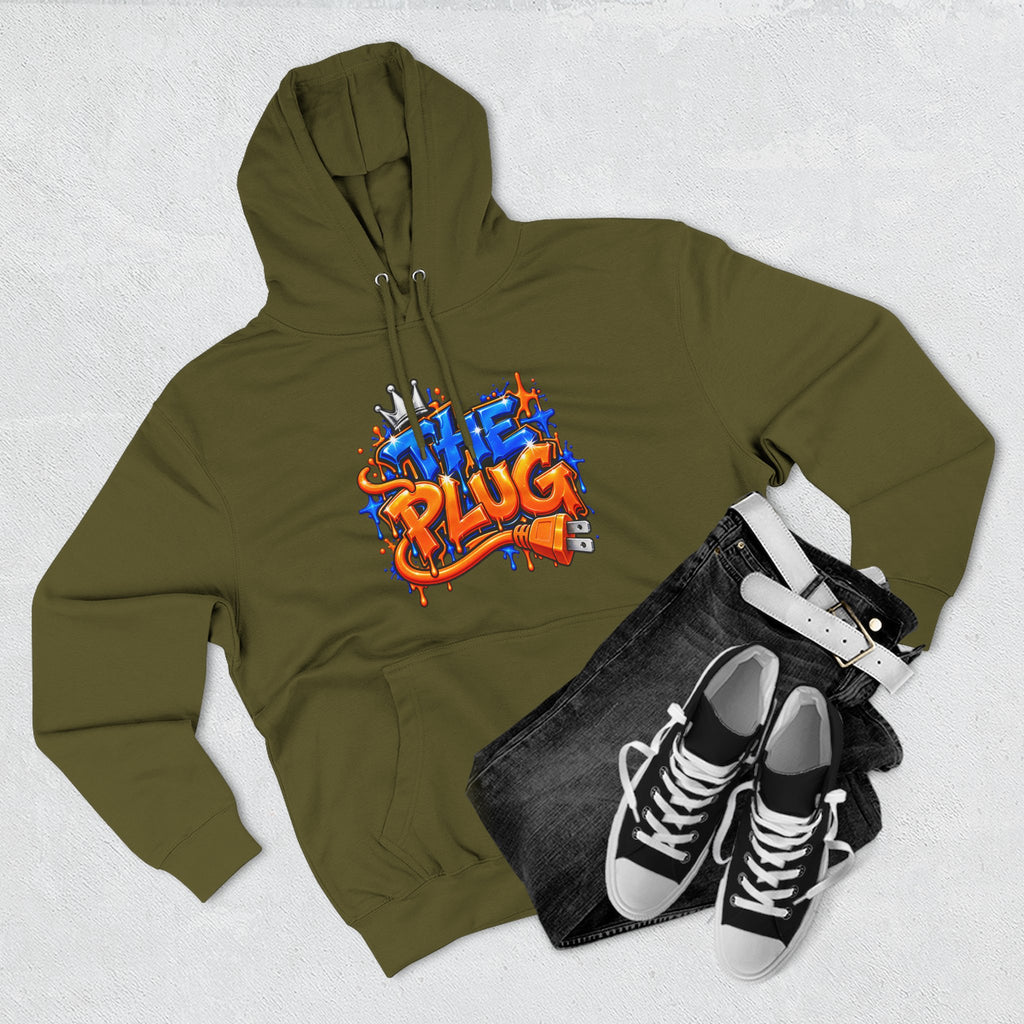 Three-Panel Fleece Hoodie-THE PLUG-SCUMMIEBEARZ™️