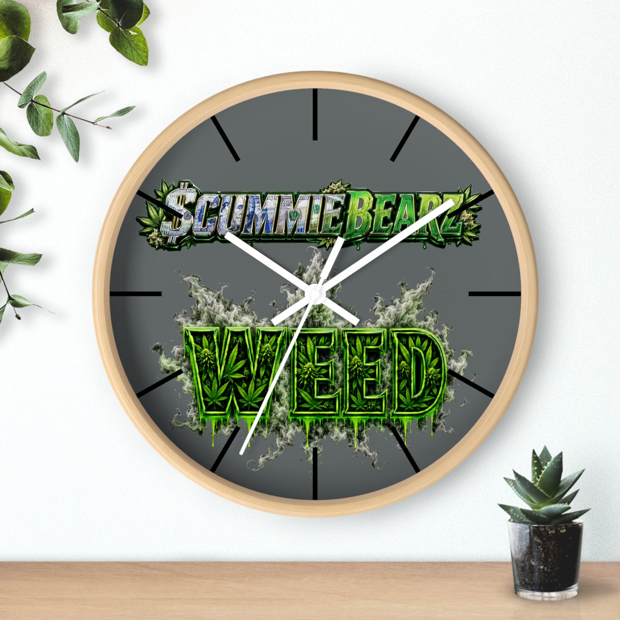 Wall Clock-Weed-SCUMMIEBEARZ™️