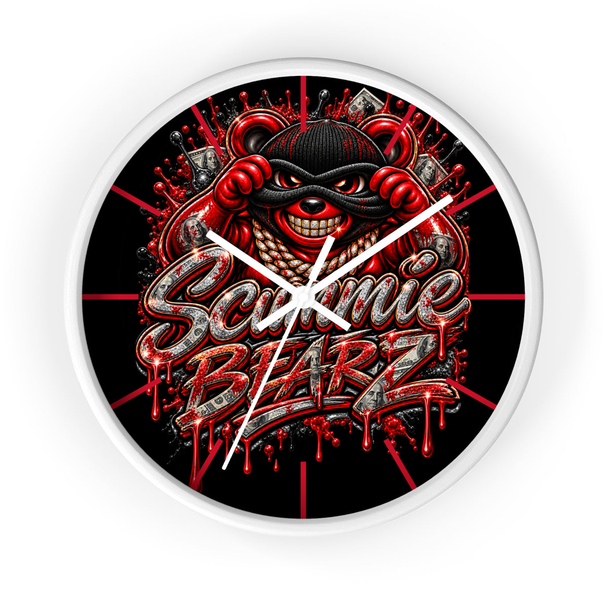Wall Clock-BLOOD MONEY-SCUMMIEBEARZ™️