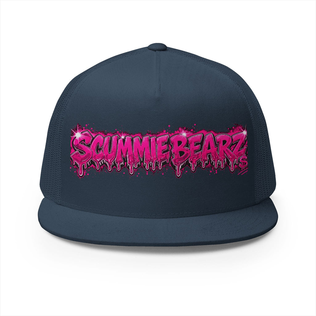 5 Panel Trucker Cap-PINK SCUMMIEBEARZ LOGO-SCUMMIEBEARZ™