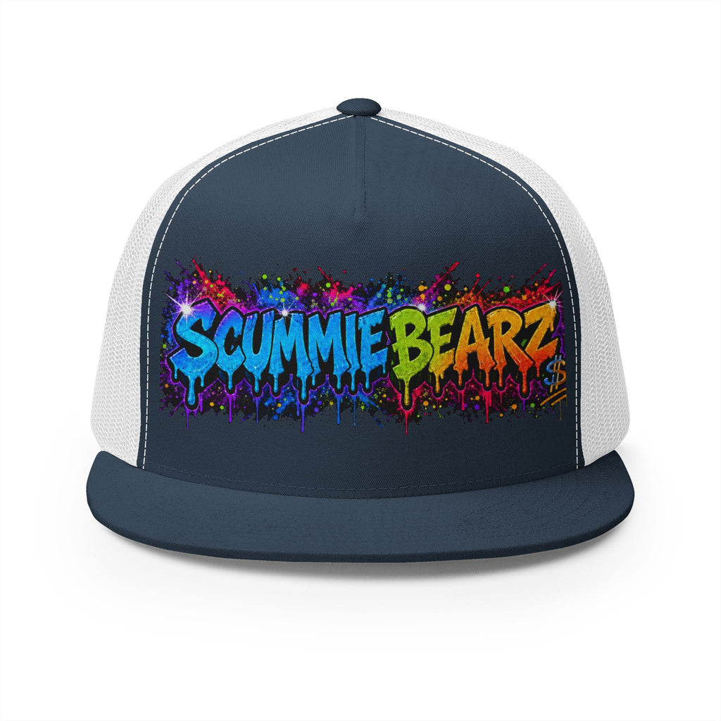 5 Panel Trucker Cap-RAINBOW SCUMMIEBEARZ LOGO-SCUMMIEBEARZ™