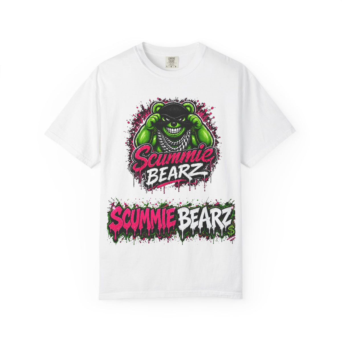 Unisex Garment-Dyed T-shirt-MASK LOGO&RATCHET-SCUMMIEBEARZ™