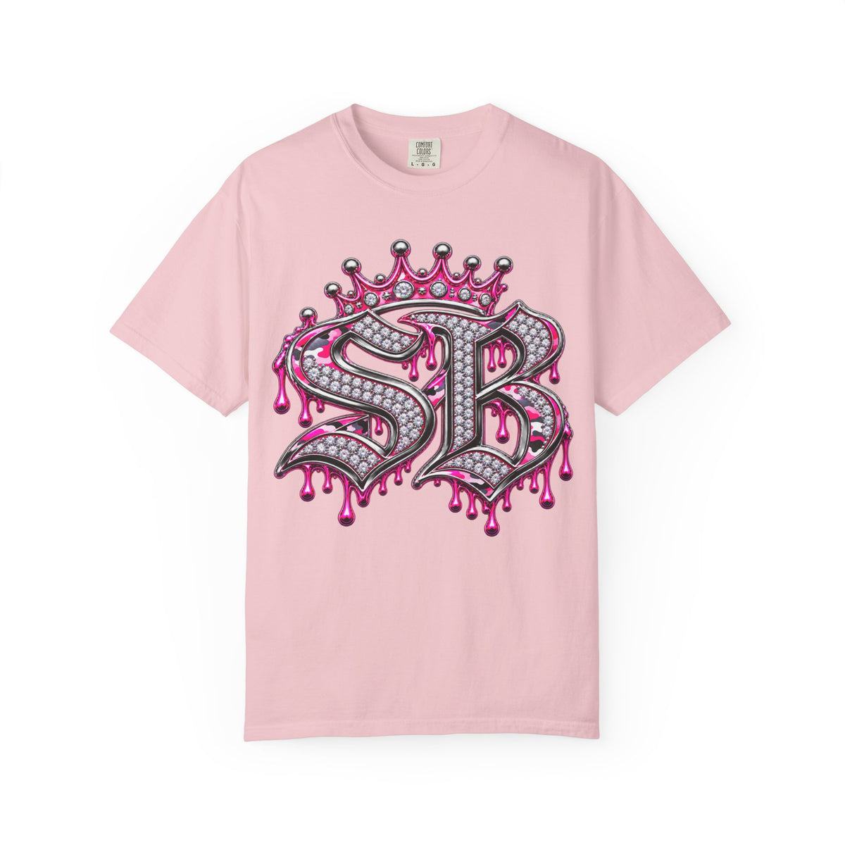 Unisex Garment-Dyed T-shirt-MONA LISA/CROWN MASK SB LOGO-SCUMMIEBEARZ™