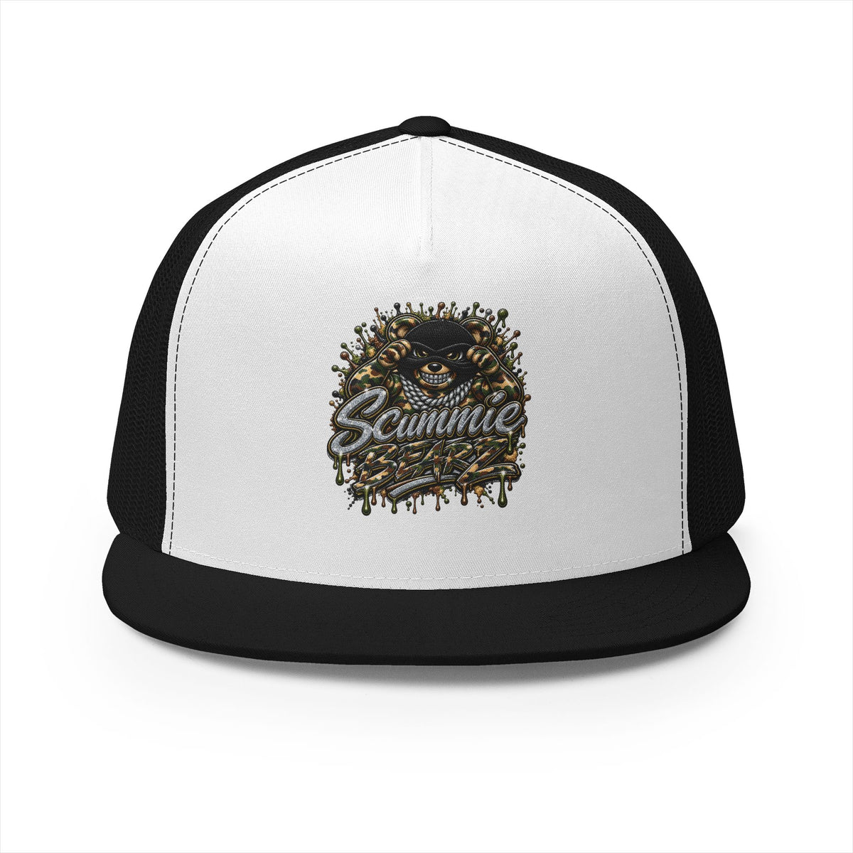 5 Panel Trucker CAP-CAMOUFLAGE MASK LOGO-SCUMMIEBEARZ™