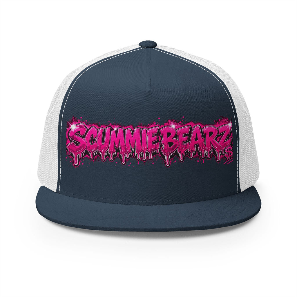 5 Panel Trucker Cap-PINK SCUMMIEBEARZ LOGO-SCUMMIEBEARZ™