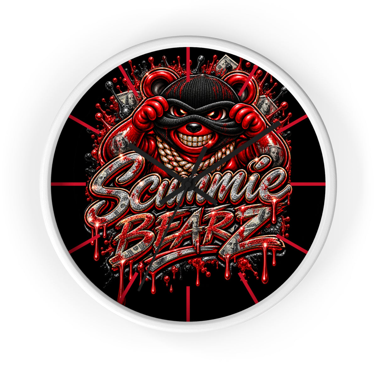 Wall Clock-BLOOD MONEY-SCUMMIEBEARZ™️