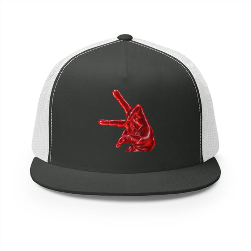 5 Panel Trucker Cap-BLOOD MONEY, HAND LOGO-SCUMMIEBEARZ™️