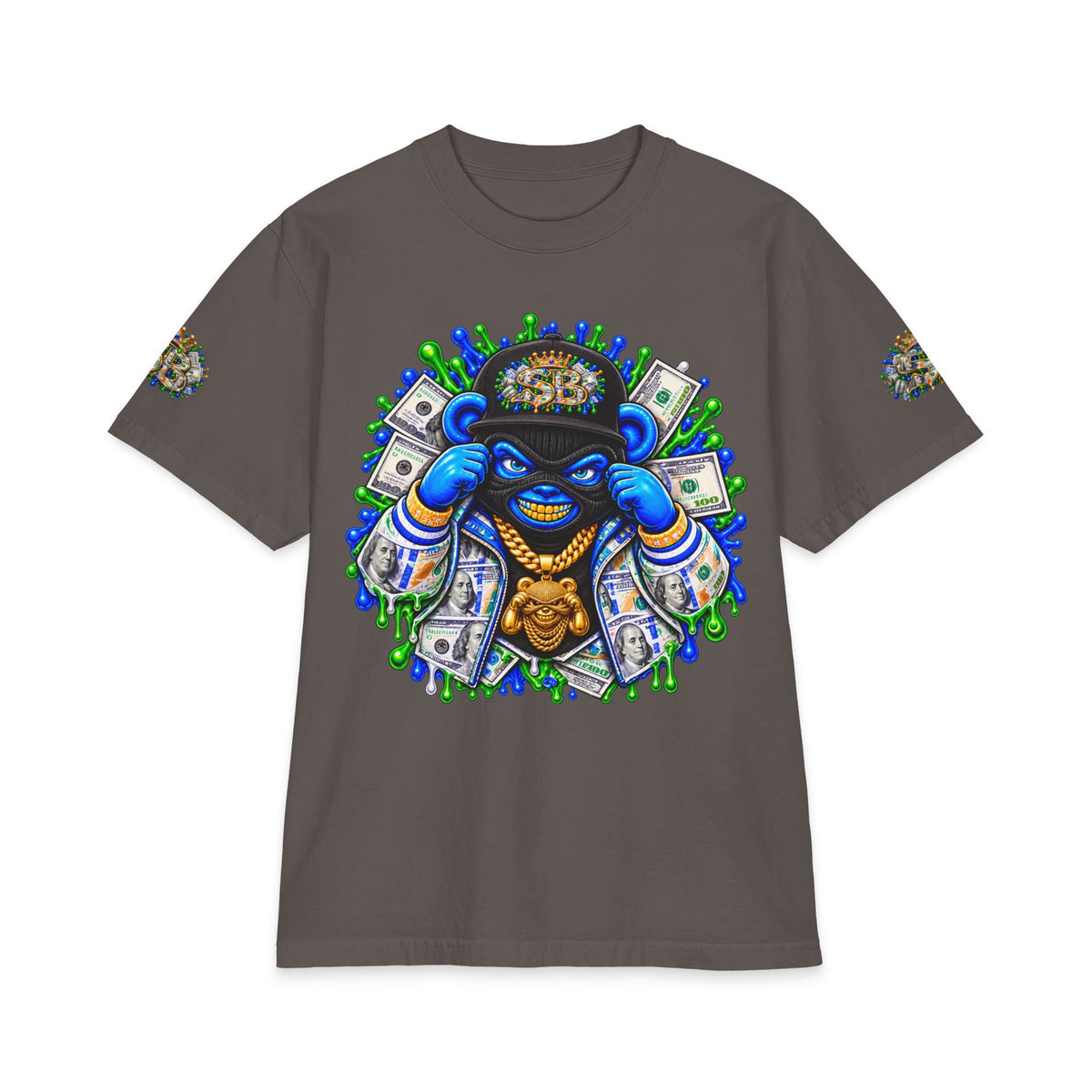 Money Hungry — Alternate Layout | SCUMMIEBEARZ™ Shaka Wear Heavyweight Tee