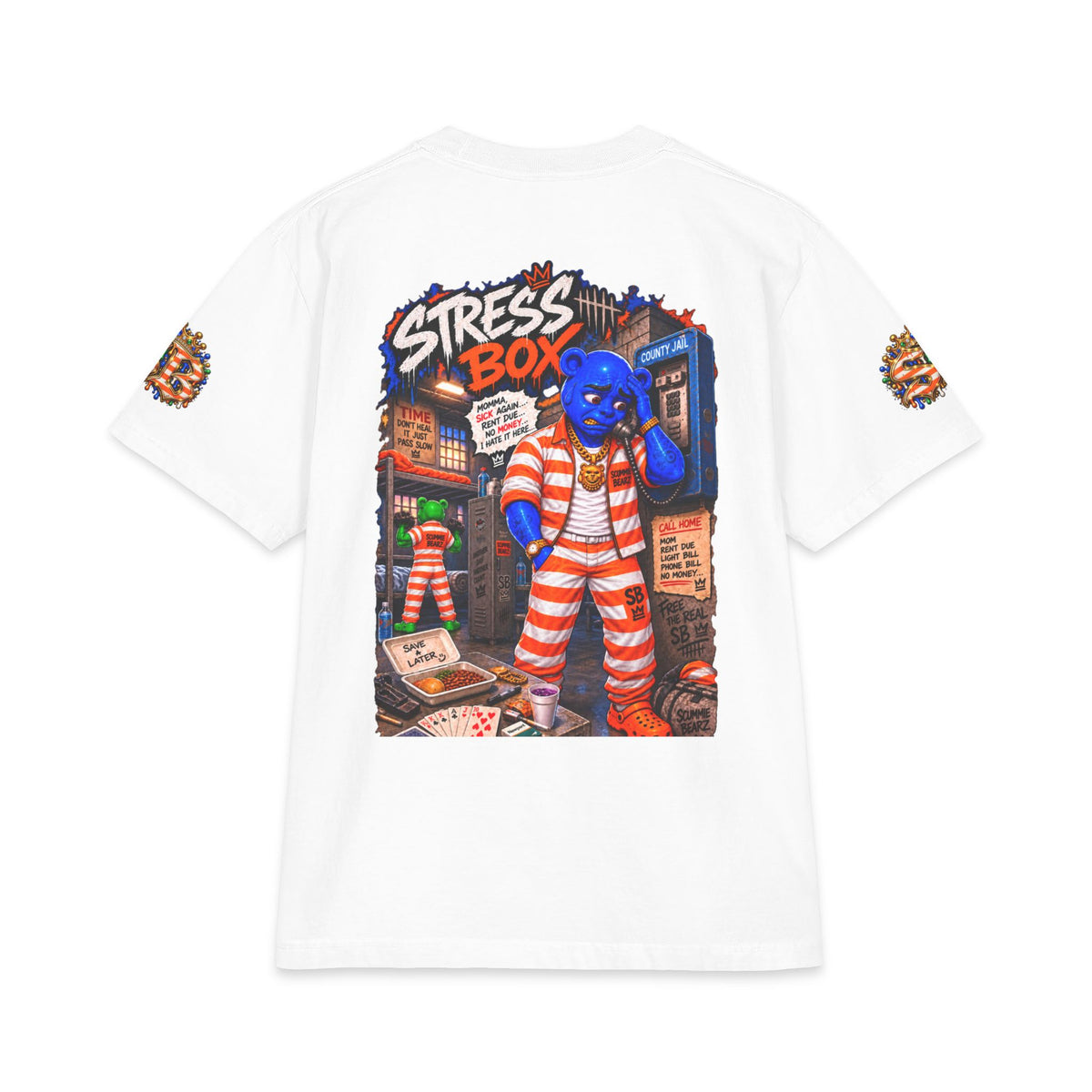 Stress Box — Alternate Logo Layout | SCUMMIEBEARZ™ Shaka Wear Heavyweight Tee