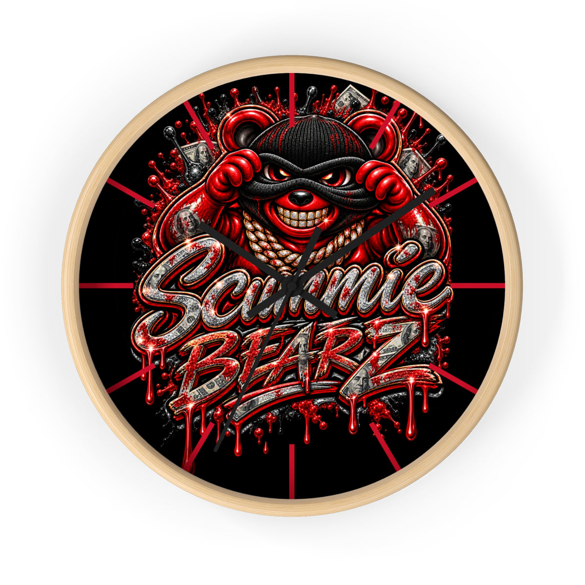 Wall Clock-BLOOD MONEY-SCUMMIEBEARZ™️