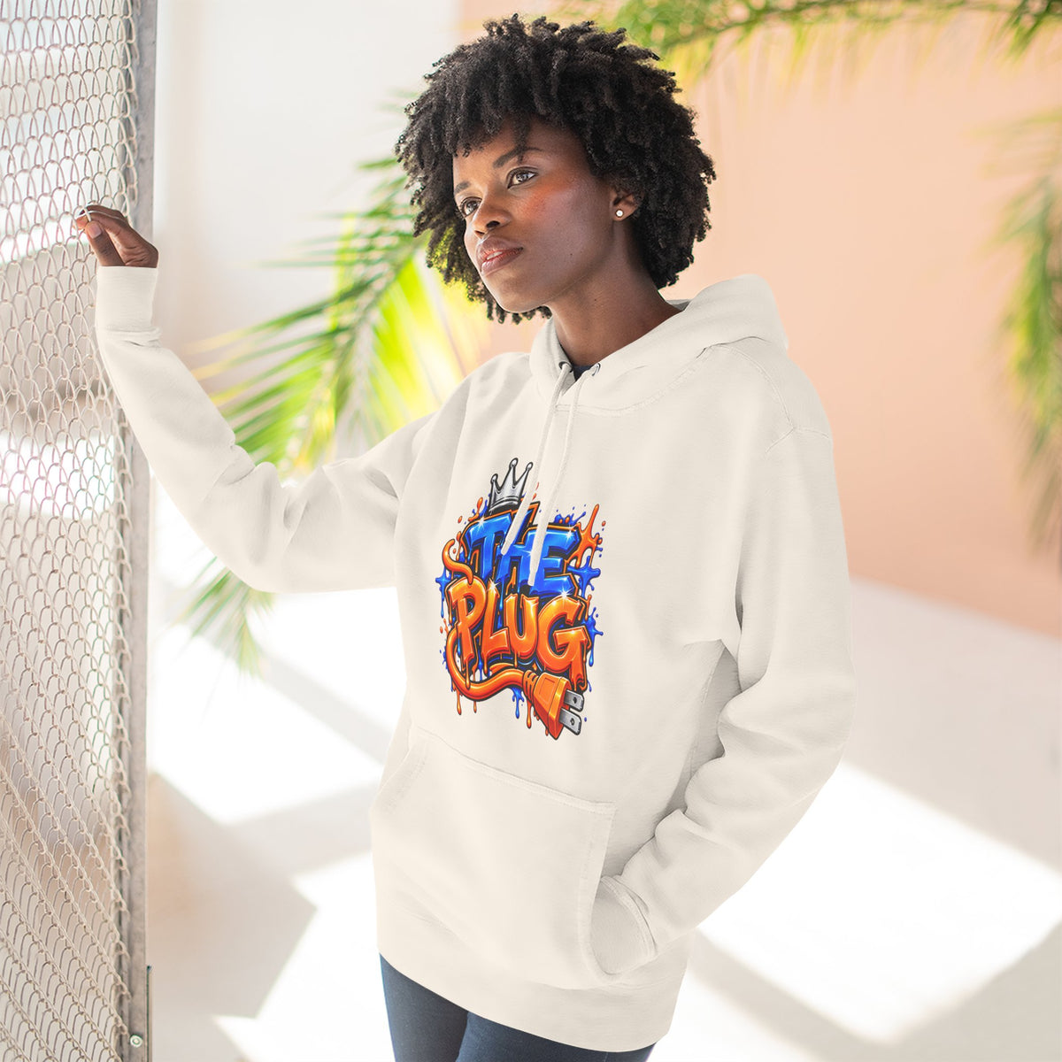 Three-Panel Fleece Hoodie-THE PLUG-SCUMMIEBEARZ™️