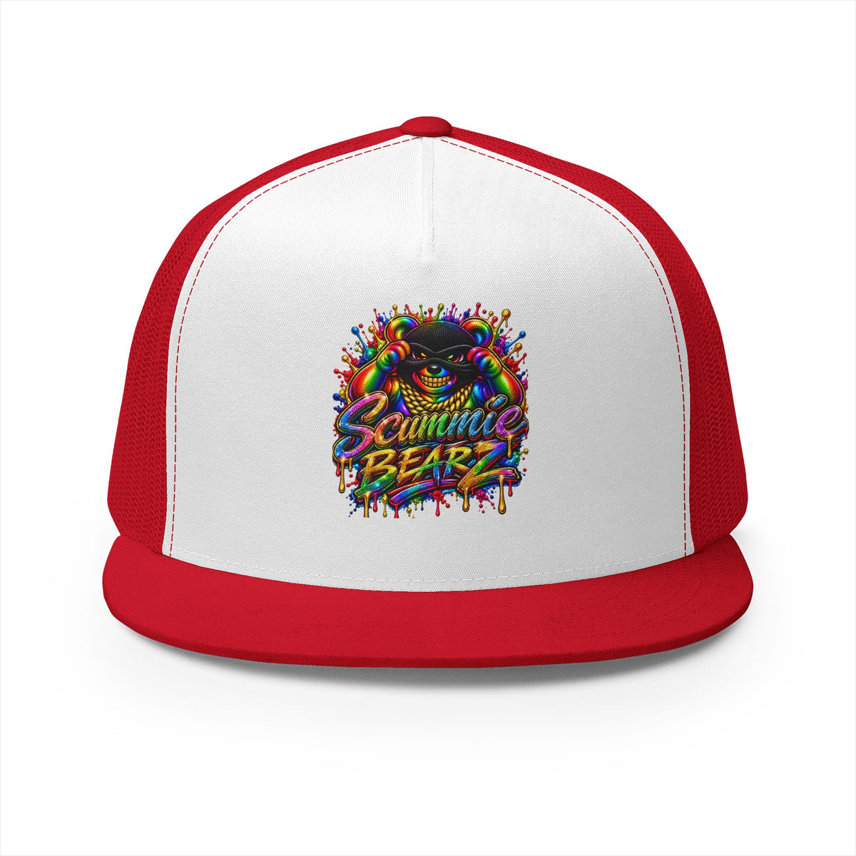5 Panel Trucker Cap-RAINBOW MASK LOGO-SCUMMIEBEARZ™