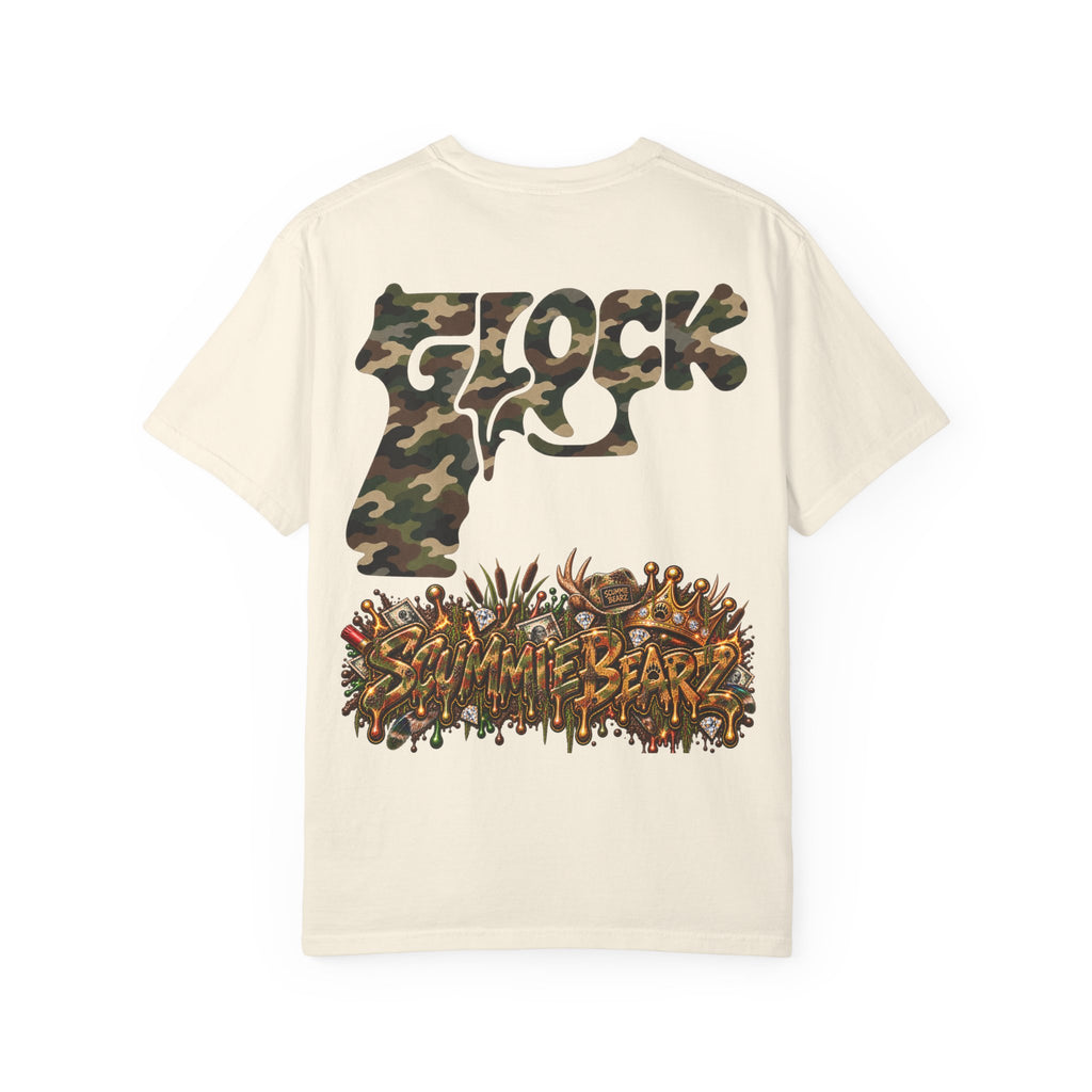 Unisex Garment-Dyed T-shirt-HILLBILLY CAMO GLOCK -SCUMMIEBEARZ™