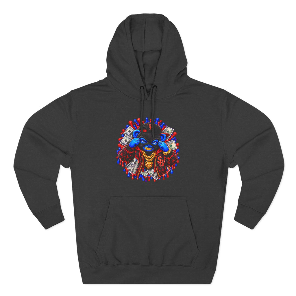 Three-Panel Fleece Hoodie-GET SERVED-SCUMMIEBEARZ™️