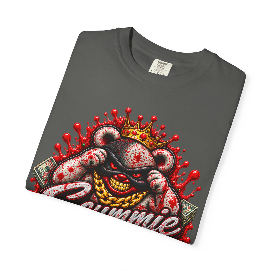 Unisex Garment-Dyed T-SHIRT-BLOOD MONEY GLOCK/MASK LOGO-SCUMMIEBEARZ™