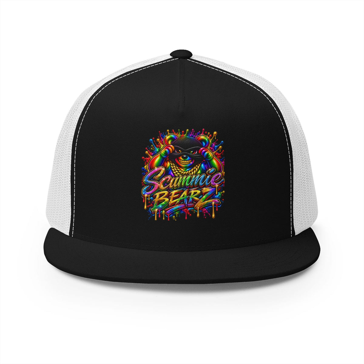5 Panel Trucker Cap-RAINBOW MASK LOGO-SCUMMIEBEARZ™
